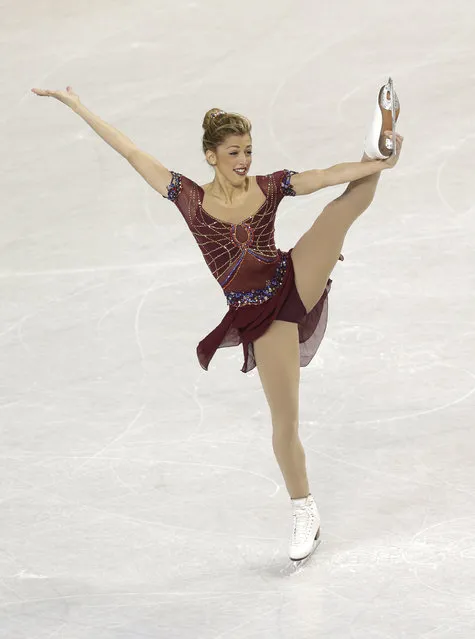 Samantha Cesario performs during the ladies short program at the U.S. Figure Skating Championships in Greensboro, N.C., Thursday, January 22, 2015. (Photo by Chuck Burton/AP Photo)