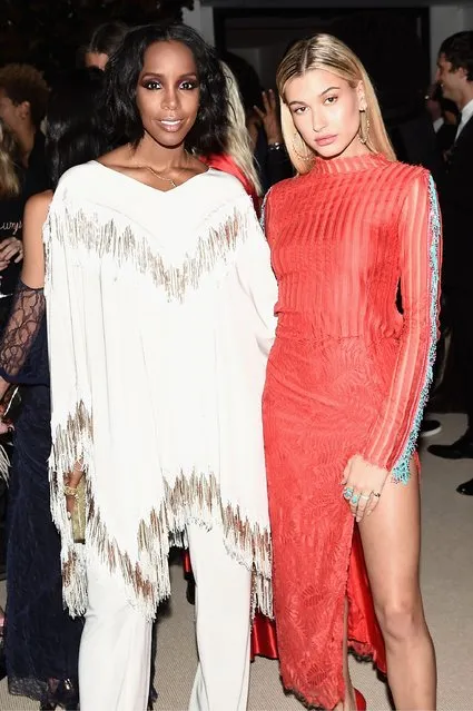Kelly Rowland and Hailey Baldwin attend 13th Annual CFDA/Vogue Fashion Fund Awards at Spring Studios on November 7, 2016 in New York City. (Photo by Nicholas Hunt/Getty Images)