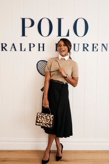 American actress and singer Ariana DeBose wears Ralph Lauren at the US Open 2023 on September 9, 2023. (Photo by Courtesy of Ralph Lauren)