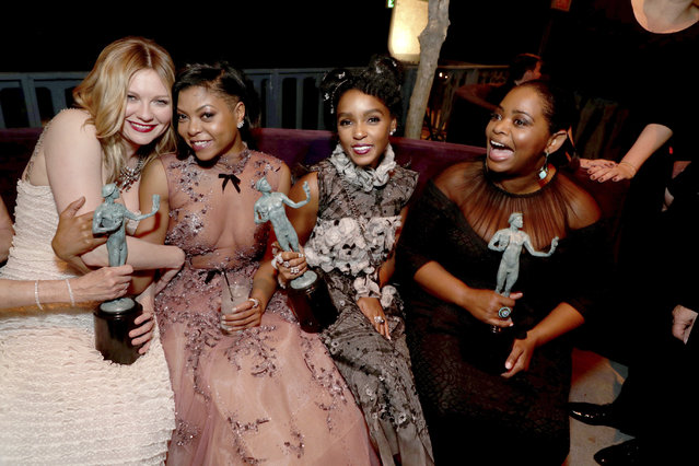 Kirsten Dunst, Taraji P. Henson, Janelle Monae and Octavia Spencer seen at People and EIF's Annual Screen Actors Guild Awards Gala on Sunday, January 29, 2017, in Los Angeles. (Photo by Eric Charbonneau/Invision for People Magazine/AP Images)