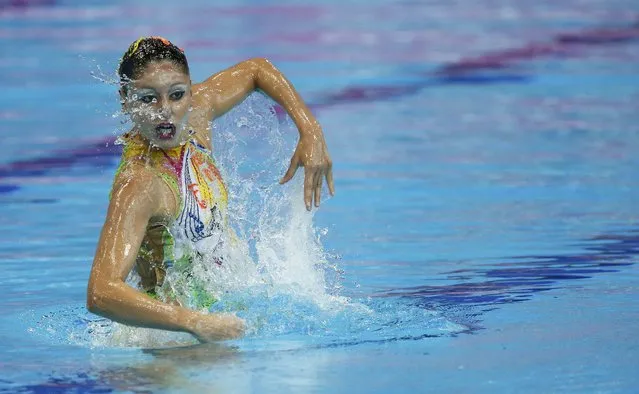 Swimming, European Aquatics Championships, London, Britain on May 9, 2016. Linda Cerruti of Italy competes during solo free preliminary synchro event. (Photo by Andrew Boyers/Reuters)
