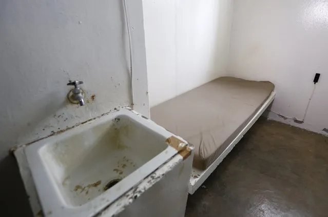 A view of drug lord Joaquin “El Chapo” Guzman's cell inside the Altiplano Federal Penitentiary, where he escaped from, in Almoloya de Juarez, on the outskirts of Mexico City, July 15, 2015. (Photo by Edgard Garrido/Reuters)