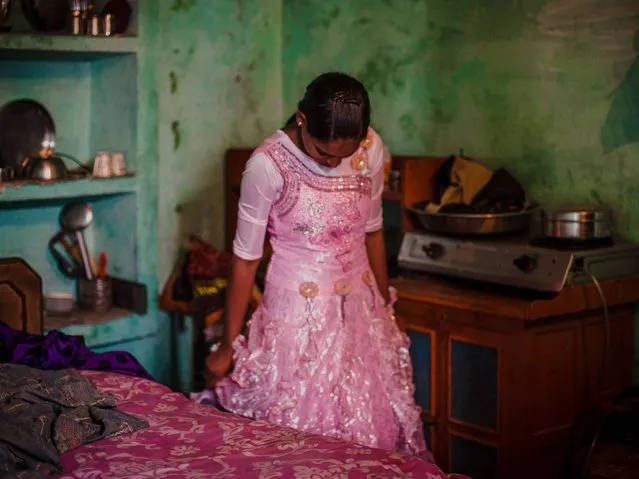 “I would like to have a toilet in the house. But if not, I would at least like to use the community toilets so I wouldn’t have to go outside”. (Photo by Poulomi Basu/WaterAid)