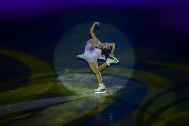 Japanese Mone Chiba performs in the Exhibition Gala Program during the ISU Grand Prix of Figure Skating Final in the Polesud ice rink in Grenoble on December 8, 2024. (Photo by Olivier Chassignole/AFP Photo)
