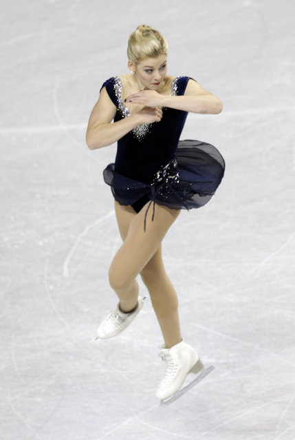 Gracie Gold performs during the women's short program at the U.S. Figure Skating Championships in Greensboro, N.C., Thursday, January 22, 2015. (Photo by Chuck Burton/AP Photo)