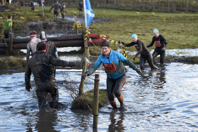 Competitors participate in the Tough Guy endurance event near Wolverhampton, central England, on February 4, 2018. (Photo by Oli Scarff/AFP Photo)