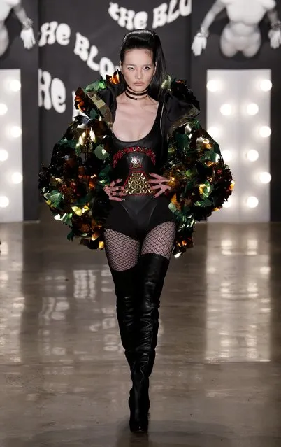 A model walks the runway at The Blonds show during Mercedes-Benz Fashion Week Fall 2015 at Milk Studios on February 18, 2015 in New York City. (Photo by Brian Ach/Getty Images)