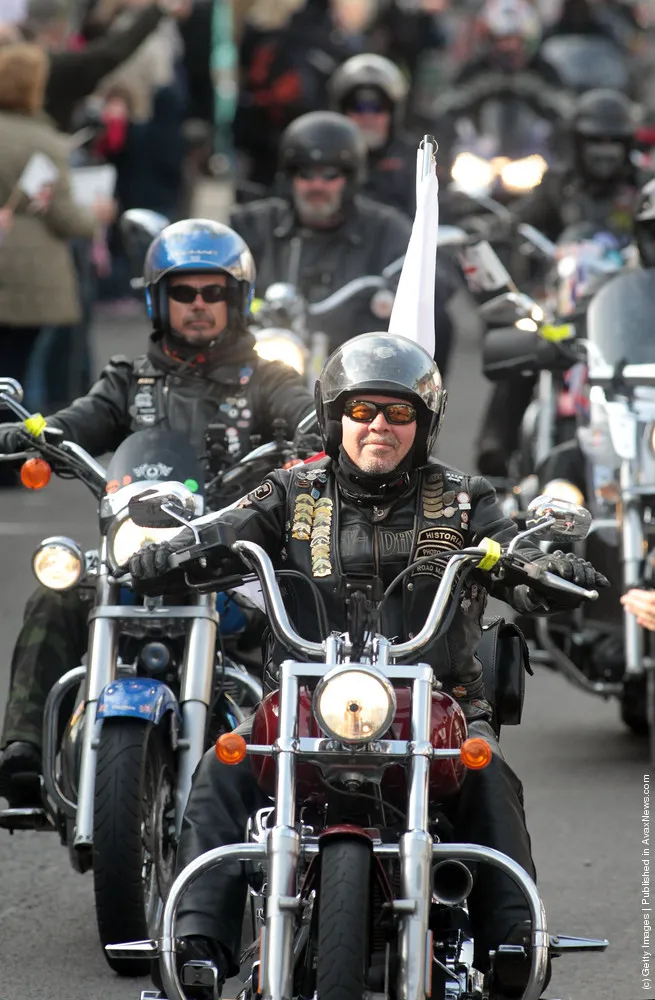 Motorcyclists Take Part In The Ride Of Respect To Raise Money For Service Veterans.
