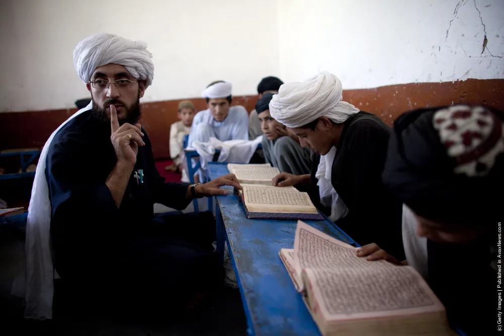 Afghan Children Study Quran in Kandahar