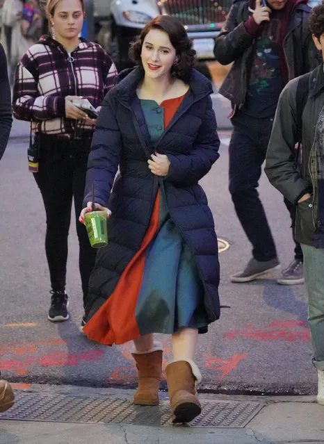 Rachel Brosnahan is seen on April 17, 2019 in New York City. (Photo by JNI/Star Max/GC Images)