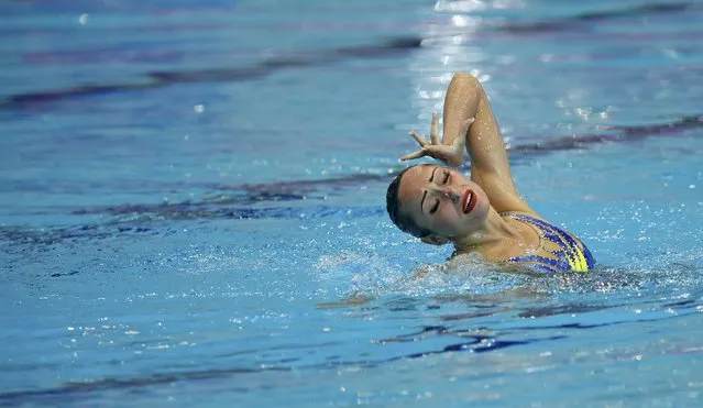 Swimming, European Aquatics Championships, London, Britain on May 9, 2016. Anna Voloshyna of Ukraine competes during solo free preliminary synchro event. (Photo by Andrew Boyers/Reuters)