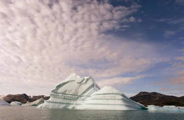An iceberg floats in a fjord near the town of Kulusuk in eastern Greenland. (Photo by Bob Strong/Reuters)