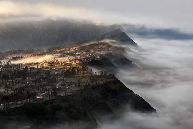 General view of the Bromo Tengger Semeru National Park, the location of the Tenggerese villages where the Tenggerese Hindu Yadnya Kasada Festival is held on August 11, 2014 in Probolinggo, Java, Indonesia.  (Photo by Ulet Ifansasti/Getty Images)