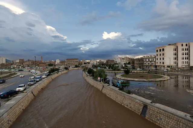 A view of a flood road in Sanaa, Yemen August 2, 2016. (Photo by Khaled Abdullah/Reuters)