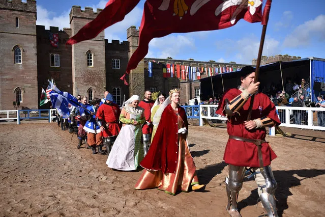 Competitors take part in the International Medieval Combat Federation World Championships at Scone Palace on May 10, 2018 in Perth, Scotland. (Photo by Jeff J. Mitchell/Getty Images)