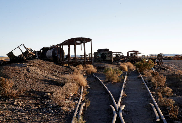 Locomotives and wagons of Bolivian Railways Company from 1870-1900 are seen at the train cemetery in Uyuni, Potosi, Bolivia on May 16, 2018. (Photo by David Mercado/Reuters)