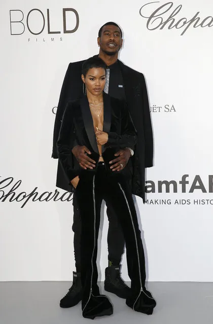 Teyana Taylor and Iman Shumpert arrive on May 17, 2018 for the amfAR 25 th Annual Cinema Against AIDS gala at the Hotel du Cap- Eden- Roc in Cap d' Antibes, southern France, during the 71 th Cannes Film Festival. (Photo by Stephane Mahe/Reuters)