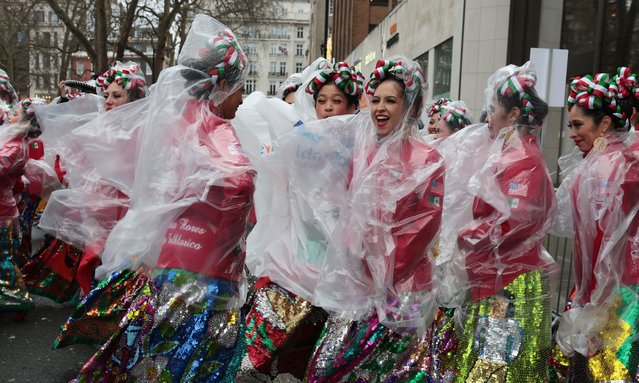Participants in the annual New Year’s Day parade in London on January 1, 2025. (Photo by Martin Godwin/The Guardian )