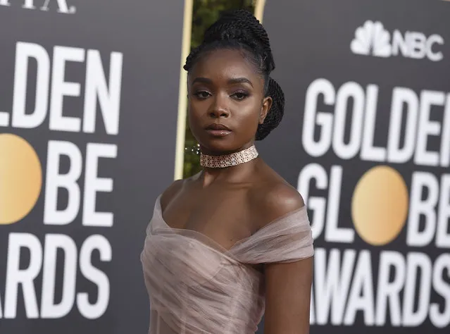 Kiki Layne arrives at the 76th annual Golden Globe Awards at the Beverly Hilton Hotel on Sunday, January 6, 2019, in Beverly Hills, Calif. (Photo by Jordan Strauss/Invision/AP Photo)