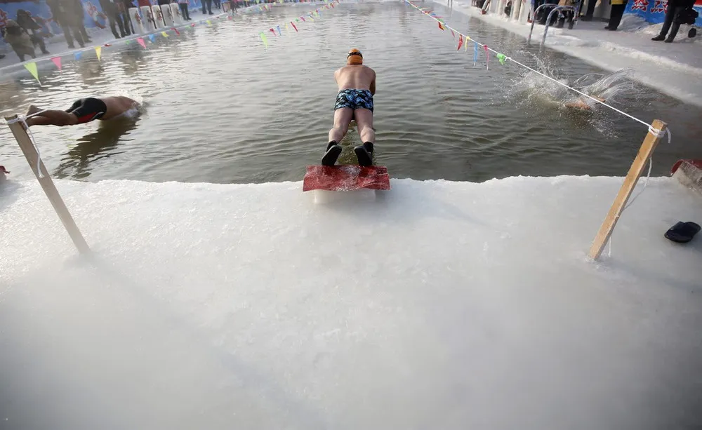 Harbin Ice Swimming