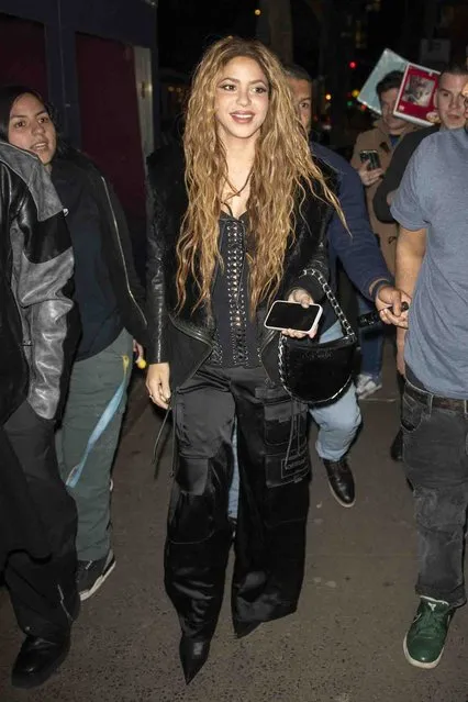Colombian singer Shakira goes to dinner at Carbone after performing in Times Square on March 27, 2024. (Photo by BeautifulSignatureIG/The Mega Agency)