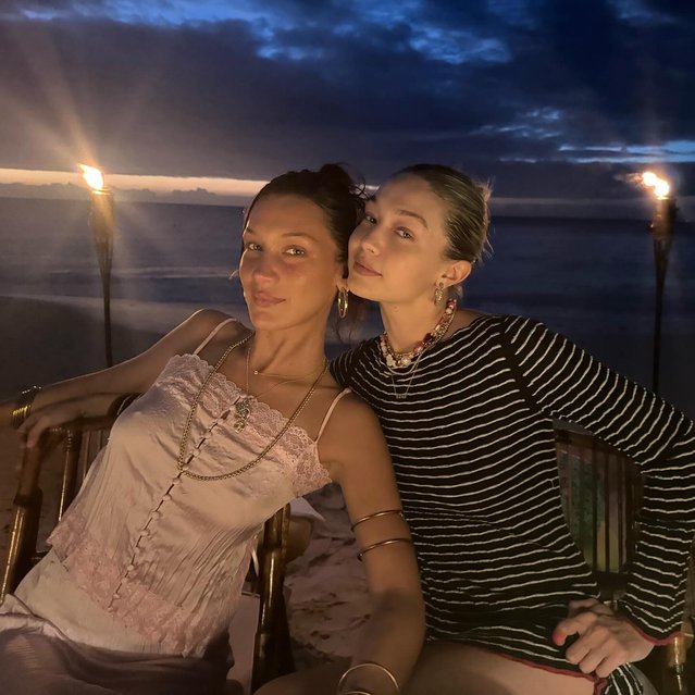 American fashion model Bella Hadid celebrates her sister Gigi’s birthday in the last decade of April 2024. (Photo by bellahadid/Instagram)
