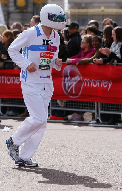 A runner in fancy dress participates during the Virgin London Marathon 2012 on April 22, 2012 in London, England. (Photo by Tom Dulat/Getty Images)