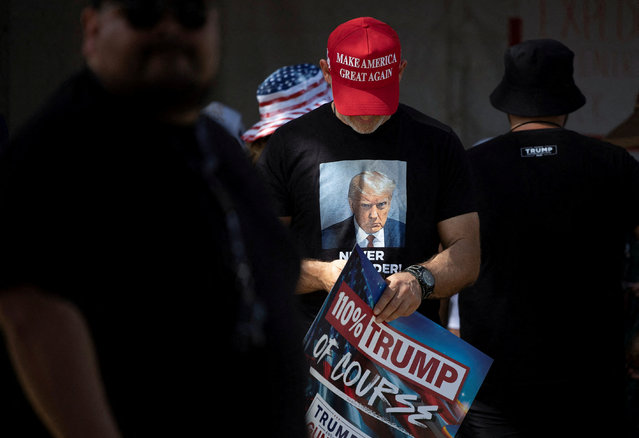 Supporters line up to attend a rally for Republican presidential candidate and former U.S. President Donald Trump in Las Vegas, Nevada on June 9, 2024. (Photo by Ronda Churchill/Reuters)