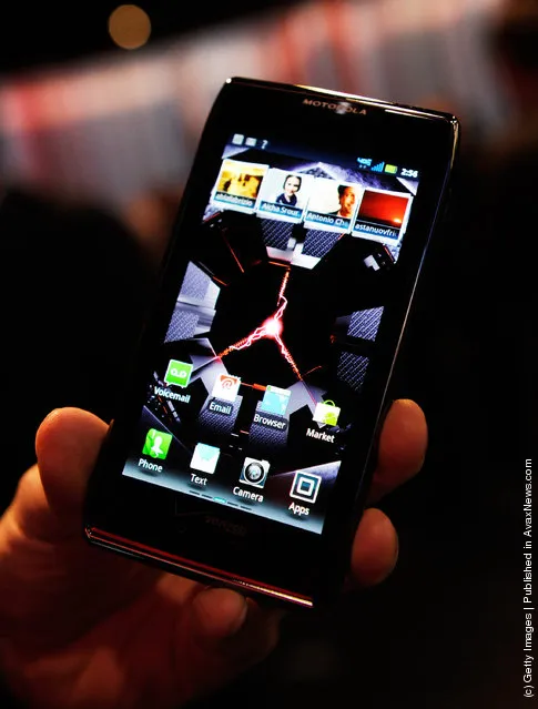 Motorola's Droid Razr Maxx on display at the Motorola's booth at the 2012 International Consumer Electronics Show