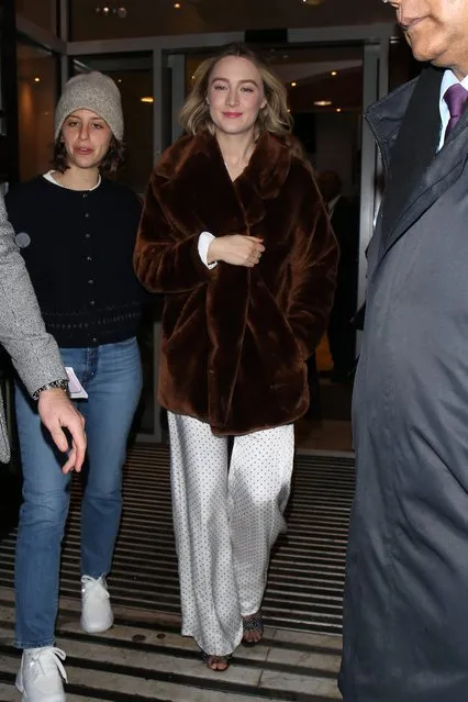 Saoirse Ronan out and about, at BBC Radio 2 in London, England on December 17, 2019. (Photo by Beretta/Sims/SIPA Press/Rex Features/Shutterstock)