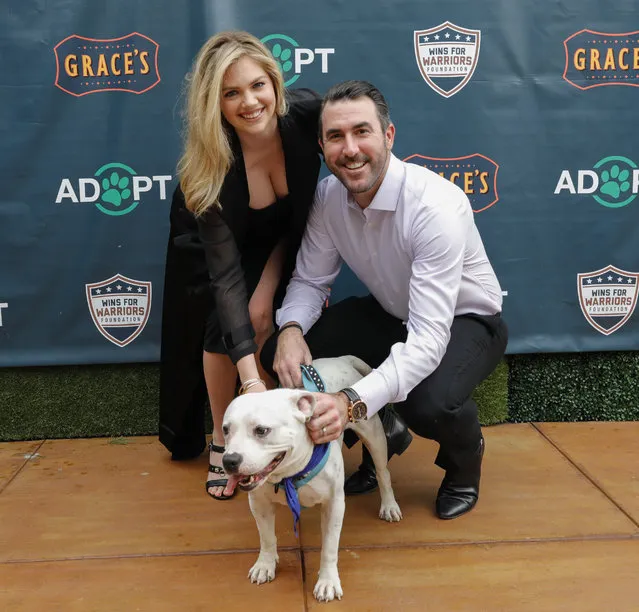 Kate Upton and Justin Verlander host reception for Grand Slam Adoption Event and Wins For Warriors Foundation to raise funds for adoptable dogs to become service animals for military veterans  at Grace's On Kirby on September 3, 2018 in Houston, Texas. (Photo by Bob Levey/Getty Images for Wins for Warriors Foundation)