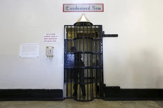 A guard closes a gate to death row during a media tour at San Quentin State Prison in San Quentin, California, December 29, 2015. (Photo by Stephen Lam/Reuters)