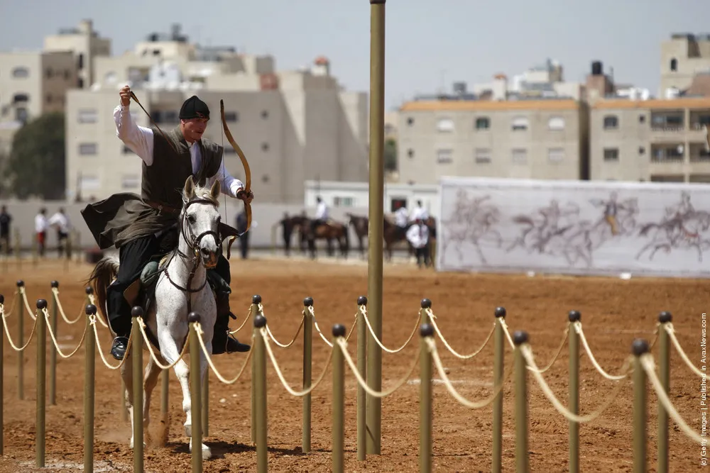 Traditional Horseback Archers Compete In Amman