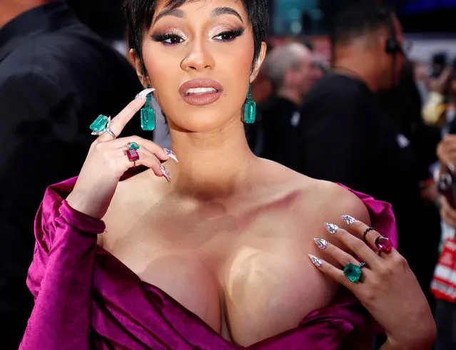 Cardi B attends the 2018 MTV Video Music Awards at Radio City Music Hall on August 20, 2018 in New York City. (Photo by Carlo Allegri/Reuters)