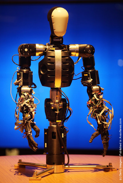 Life-size humanoid robot BERTI (Bristol EluMotion Robotic Torso number 1 or RT-1)