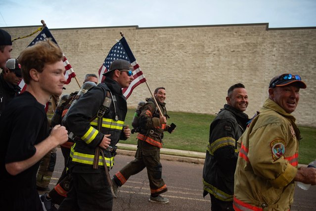 Firefighters and civilians participate in Reservoir Fire Department's Annual 9-11 Memorial Run in Brandon, Miss., on Wednesday, September 11, 2024. (Photo by Lauren Witte/Clarion Ledger via USA TODAY Network)