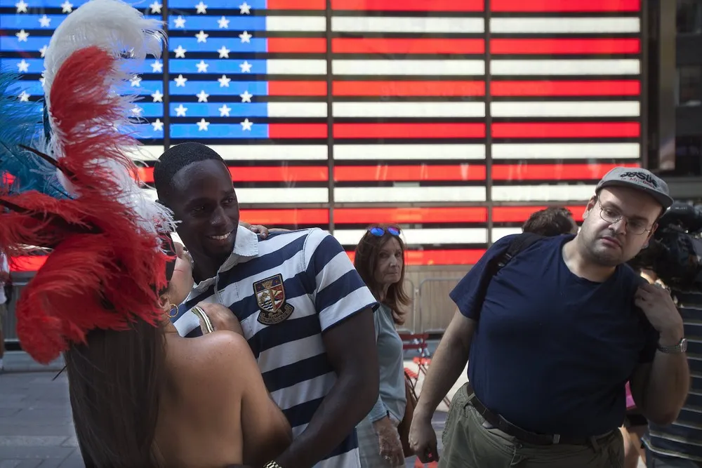 Topless Women in Times Square