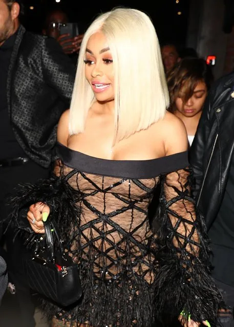 Blac Chyna seen arriving outside the Ace Of Diamonds night club in Los Angeles, California on August 22, 2017. (Photo by Pap Nation/Splash News and Pictures)