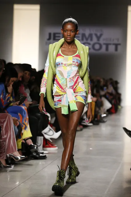 The Jeremy Scott spring 2018 collection is modeled during Fashion Week, Friday, September 8, 2017, in New York. (Photo by Jason DeCrow/AP Photo)