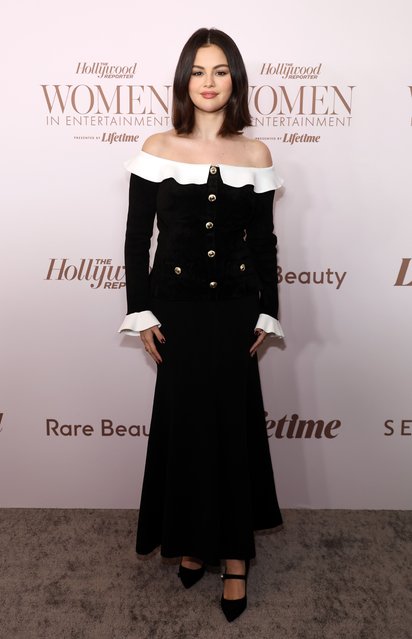 American singer and actress Selena Gomez attends The Hollywood Reporter's Annual Women In Entertainment Gala presented by Lifetime at The Beverly Hills Hotel on December 04, 2024 in Beverly Hills, California.  (Photo by Amy Sussman/Getty Images)