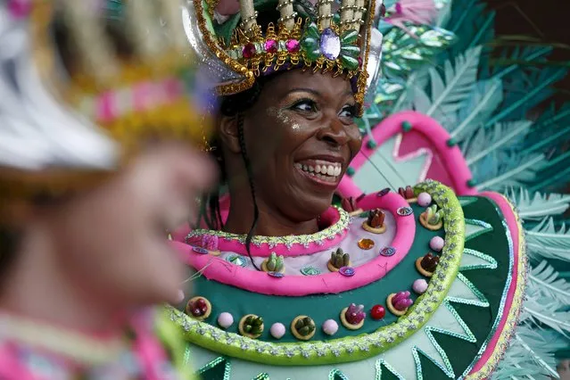 A performer dances at the Notting Hill Carnival in west London, August 31, 2015. (Photo by Eddie Keogh/Reuters)
