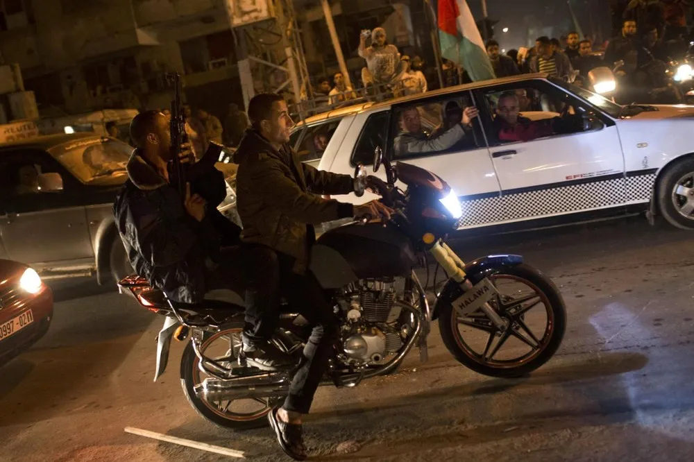 Gaza Residents Celebrate Israel-Hamas Ceasefire