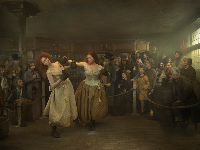 «Female Boxers», 2024. Julia Fullerton-Batten is a fine art photographer renowned for her cinematic visual storytelling. Her large-scale projects are based around specific themes, each image embellishing her subject matter in a series of thought-provoking “stories” using staged tableaux and sophisticated lighting techniques. (Photo by Julia Fullerton-Batten)