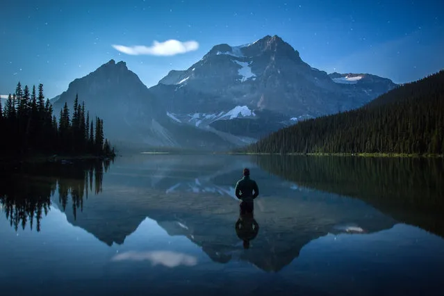 Shadow Lake, Banff National Park, Alberta, Canada. (Photo by Paul Zizkas/Caters News)