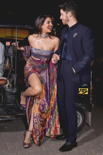 With daughter Malti at home, Indian actress Priyanka Chopra and American singer-songwriter Nick Jonas make the most of date night on April 01, 2023 in Mumbai, India. (Photo priyanka chopra/Instagram)