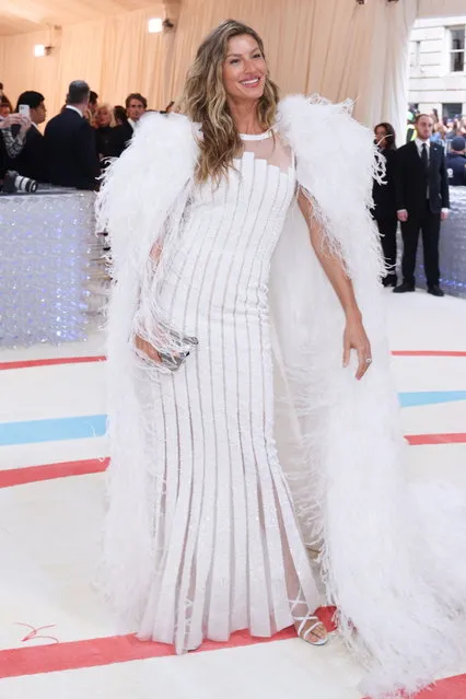 Brazilian fashion model Gisele Bundchen arrives on the red carpet for the 2023 Met Gala, the annual benefit for the Metropolitan Museum of Art's Costume Institute, in New York, New York, USA, 01 May 2023. (Photo by Justin Lane/EPA)