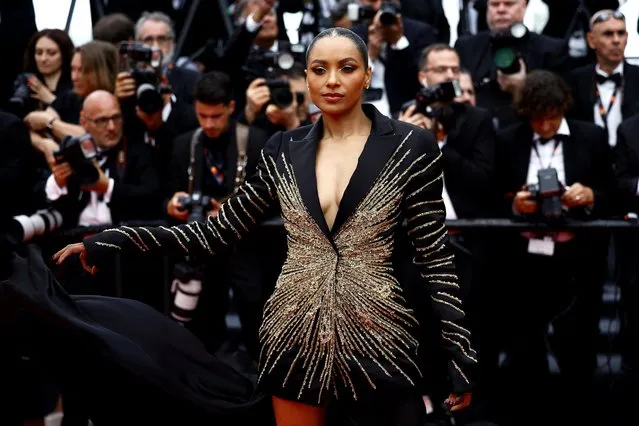 American actress and singer Kat Graham arrives for the screening of the film “Indiana Jones and the Dial of Destiny” during the 76th edition of the Cannes Film Festival in Cannes, southern France, on May 18, 2023. (Photo by Sarah Meyssonnier/Reuters)