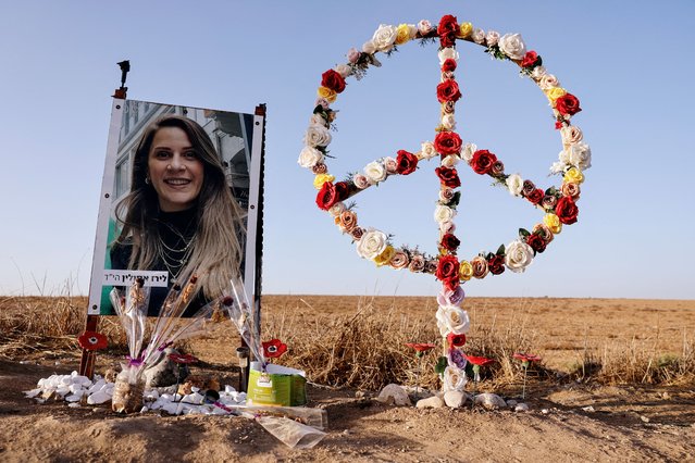 A memorial created by the family of Liraz Assulin, who was killed after she attended the Nova festival, is seen, nearly a year since the deadly October 7 attack by Hamas, at Kibbutz Mefalsim, southern Israel, on September 11, 2024. (Photo by Amir Cohen/Reuters)