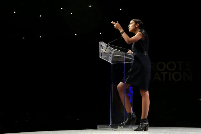 Alexandria Ocasio-Cortez speaks at the Netroots Nation annual conference for political progressives in New Orleans, Louisiana, U.S. August 4, 2018. (Photo by Jonathan Bachman/Reuters)