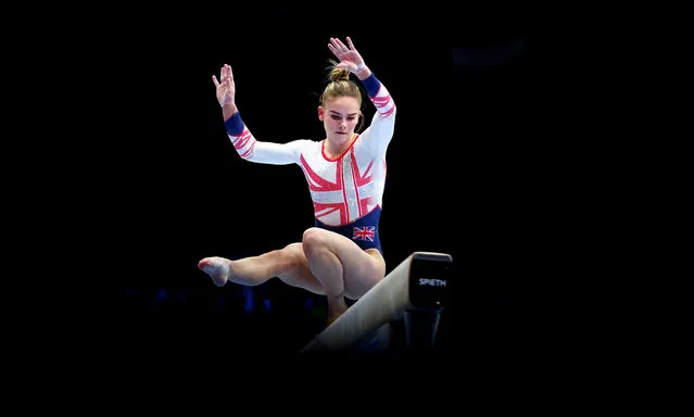 Alice Kinsella of Team Great Britain competes on Balance Beam during the Women's All Around Final on Day Seven of the 2023 Artistic Gymnastics World Championships at Antwerp Sportpaleis on October 06, 2023 in Antwerp, Belgium. (Photo by Naomi Baker/Getty Images)